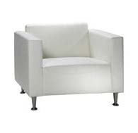 Bajja White Vinyl Chair