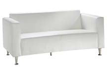 Baja Line  White Vinyl Loveseat