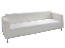 Baja Line White Vinyl Sofa